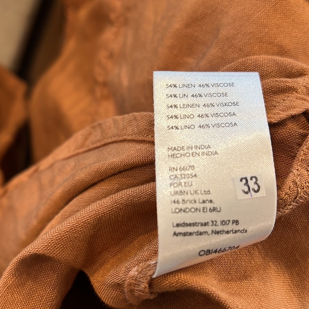Pilcro Brown Button Down Shirt with Fringe Detail - Picture 13 of 13